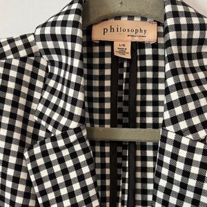 Philosophy Monochrome Checkered Blazer